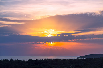 Beautiful landscape with sea and clouds