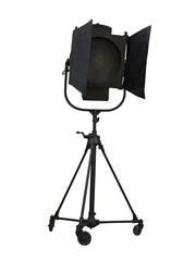 Studio spotlight lighting equipment isolated on white
