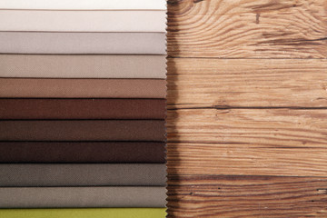 Brown Combinations Interior Palette on the Table