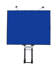 Obraz premium Billboard advertising panel with empty space and light projector
