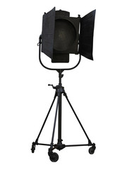 Studio spotlight lighting equipment isolated on white