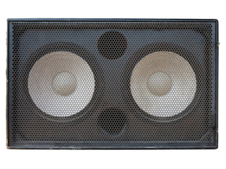 Powerful stage concerto audio speakers isolated on white