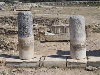 Columns and ruins of ancient Artemis temple
