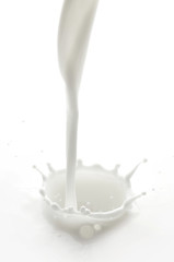 Pouring milk splash