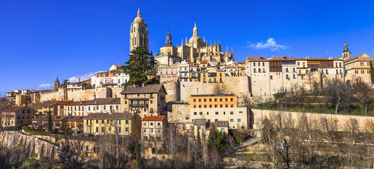 Fototapeta na wymiar incredible Spain series - Segovia, panorama