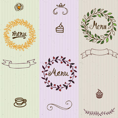 Design elements for the menu