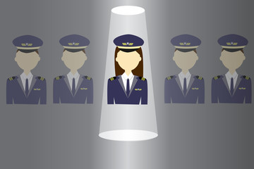 Women in pilot uniform © angkanasu