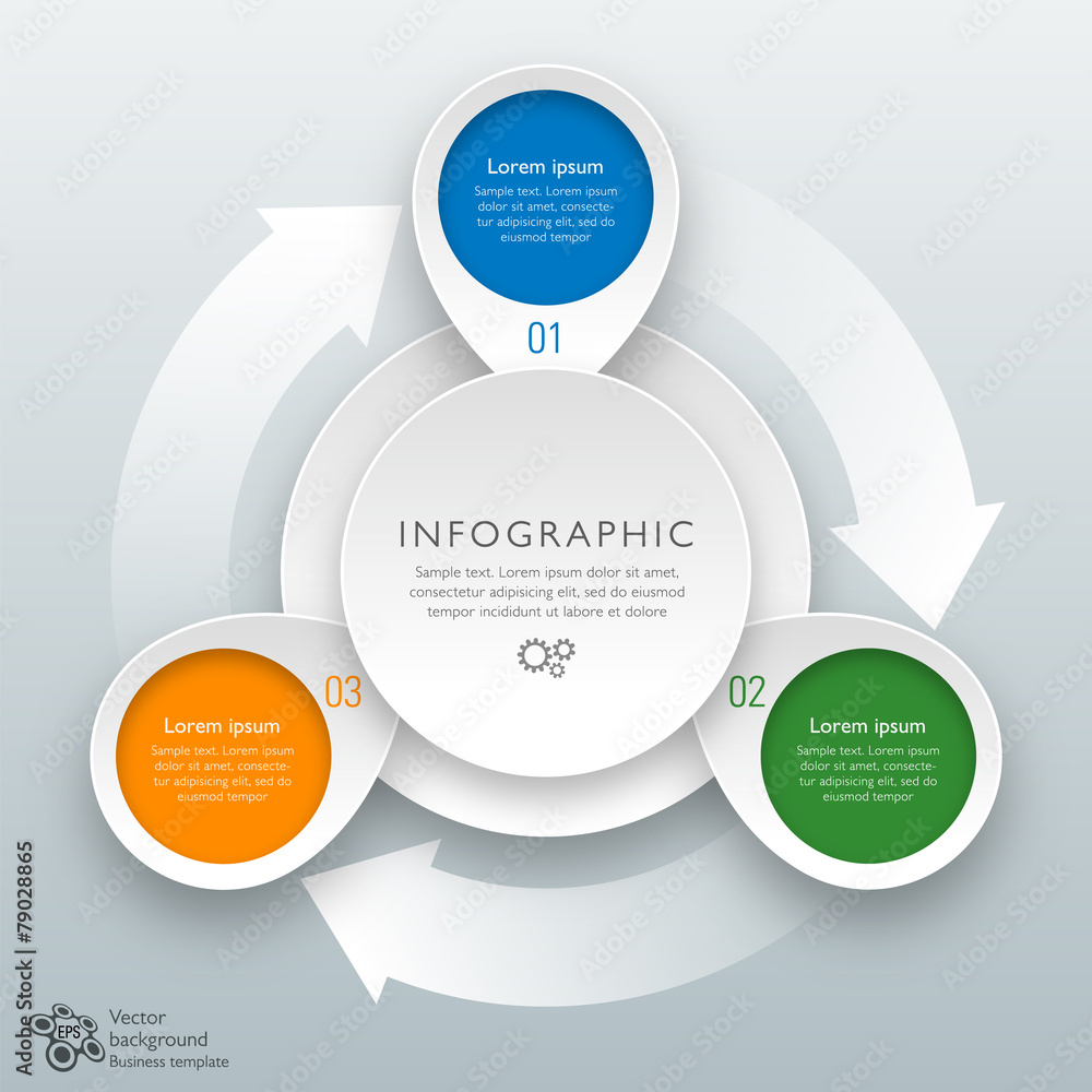 Canvas Prints infographics vector background #3-sep process