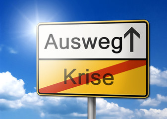 Obraz premium Ausweg aus der Krise