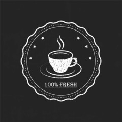 Set vintage retro coffee
