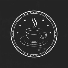 Set vintage retro coffee