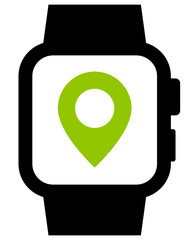 Current location in smartwatch icon
