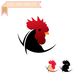 Cock Logo, Trade Sign, Icon Template