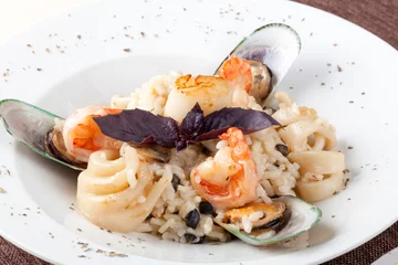 Wall murals Sea Food risotto with seafood