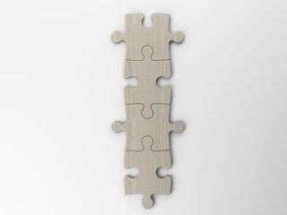 Obraz premium Wooden puzzle pieces