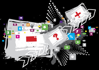 Abstract numeral background