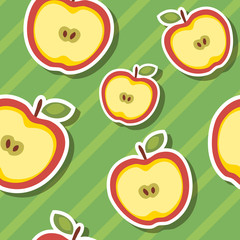 Seamless apple background