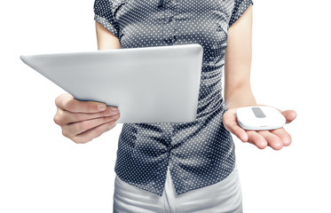 Mobile router with tablet pc. 3G, 4G or LTE.