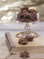Schokocrossies in einem Glas