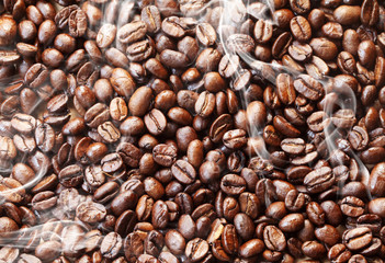 Steaming Coffee Beans