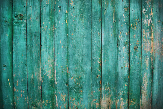 Green wood plank background