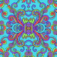 Decorative abstract floral pattern