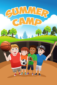 Kids summer camp flyer
