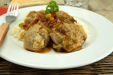 poulet basquaise et riz