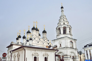 Fototapeta na wymiar Москва, церковь Знамения за Петровскими воротами, 17 век