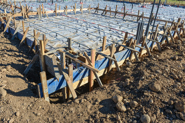 New Home Foundation Construction Site