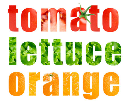 Tomato, lettuce and orange