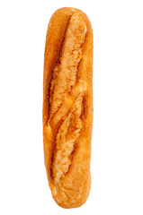 Crusty bun closeup on white background