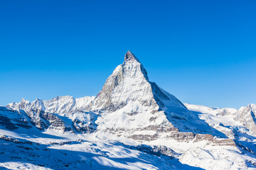 View of Matterhorn on a clear sunny day