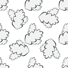 grey oak leaf seamless background Vector illustration
