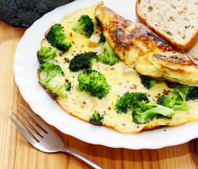 Broccoli omelette. Breakfast