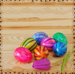 Colorful Easter eggs.