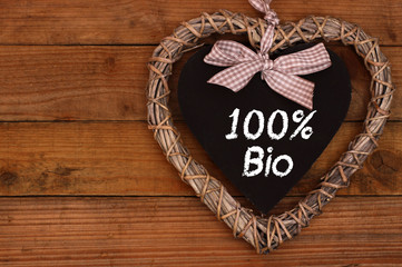 100% Bio Herz-Schild