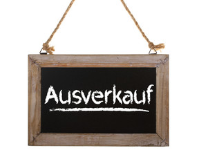 Ausverkauf Schild freigestellt