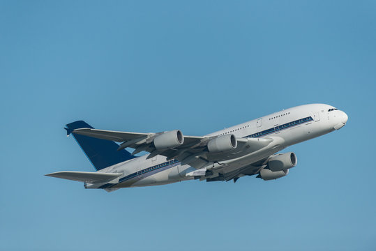 Passenger Airliner in the blue sky