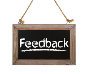 Feedback Holzschild freigestellt