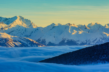 Plakaty  Thyon 4 Doliny, Alpy Szwajcarskie - wschód słońca