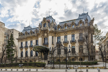 Fototapeta na wymiar Cantacuzino Palace nowadays George Enescu National Museum in Buc