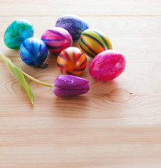 Obraz na płótnie Canvas Colorful Easter eggs.