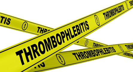 Тромбофлебит (thrombophlebitis). Желтая оградительная лента