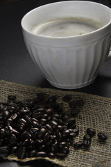 Coffee Cup and Beans