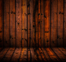 Grunge wood room