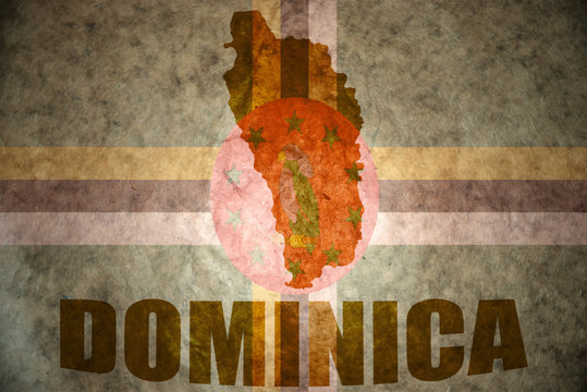 vintage dominica map