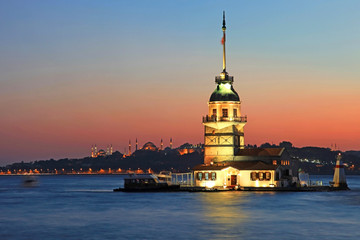 The Maiden's Tower (Kiz Kulesi) in Istanbul, Turkey