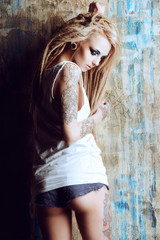 Naklejka premium funky girl