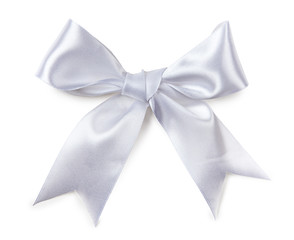 White bow isolated